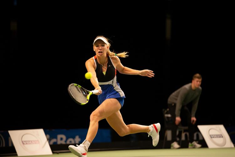 Caroline Wozniacki spillede ikke op til sit bedste niveau i Miami fredag, men hun fik alligevel hevet en sejr hjem.   Foto: Jan Sommer/POLFOTO