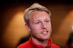 Landsholdets anfører flyttede allerede til udlandet som 19-årig, da han blev købt af italienske Palermo.
   Foto: Jens Dresling/POLFOTO