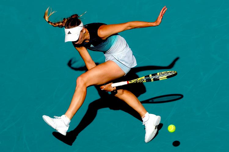 Efter sejrene over hviderusseren Aliaksandra Sasnovich (nr. 36 i verden) og rumæneren Monica Niculescu (nr. 138) står Caroline Wozniacki (nr. 13) over Hsieh Su-Wei fra Taiwan (nr. 27).
   Foto: Matthew Stockman/Ritzau Scanpix