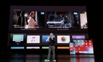 Apple-direktøren Tim Cook præsenterede mandag en ny tv-app, der fra efteråret vil huse Apples nye videostreamingtjeneste, samt en række eksterne tv-betalingstjenester. Den vil kunne findes på bl.a. smart-tv’er fra Samsung, LG og Sony (Foto: Apple).

 