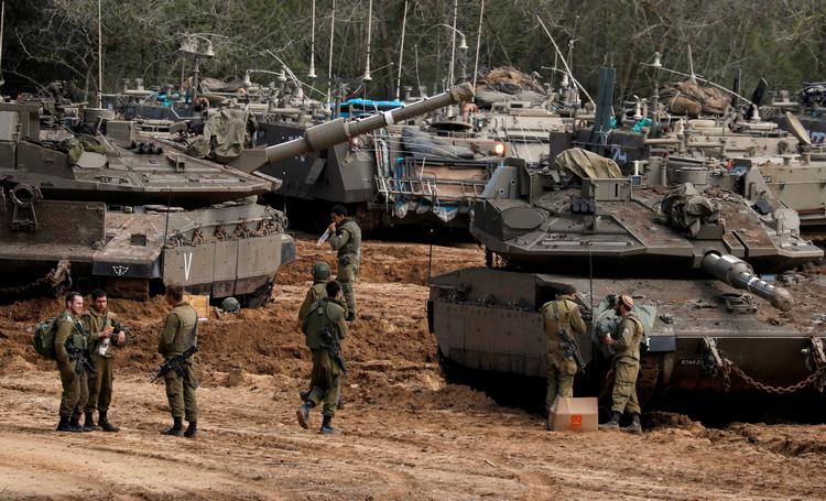 Israelsk militær er blevet udfordret af Hamaz, der har sendt raketter ind over Israel. 
   Foto: Amir Cohen/Ritzau Scanpix