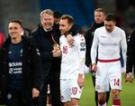 Danmark er nu ubesejret i de seneste 26 landskampe med Åge Hareide på trænerbænken. Foto: Lars Poulsen/POLFOTO