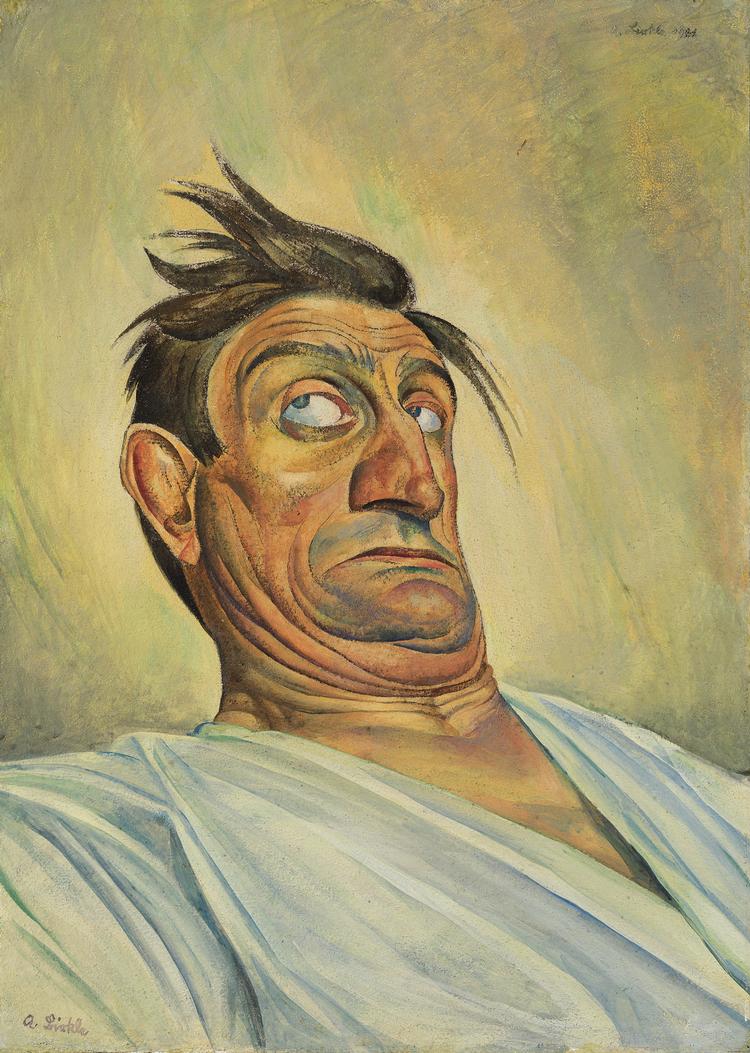 ‘Akrobaten Schulz’, som Albert Birkle portrætterede i 1921, kan trække sine ansigtstræk af led. Foto: The George Economou Collection © DACS, London 2018