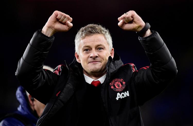 Efter 99 dage som midlertidig løsning har Ole Gunnar Solskjær fået en kontrakt for de kommende tre sæsoner. Foto: Rebecca Naden/Ritzau Scanpix