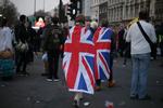Der blev igen demonstreret foran parlamentet, da Theresa Mays aftale med EU blev forkastet for tredje gang. Foto: Daniel Leal-olivas/Ritzau Scanpix