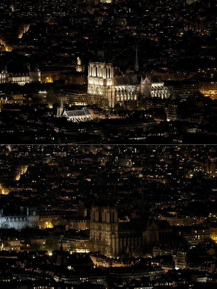 Og til sidst Notre-Dame i Paris.  Foto: Geoffroy van der Hasselt/Ritzau Scanpix