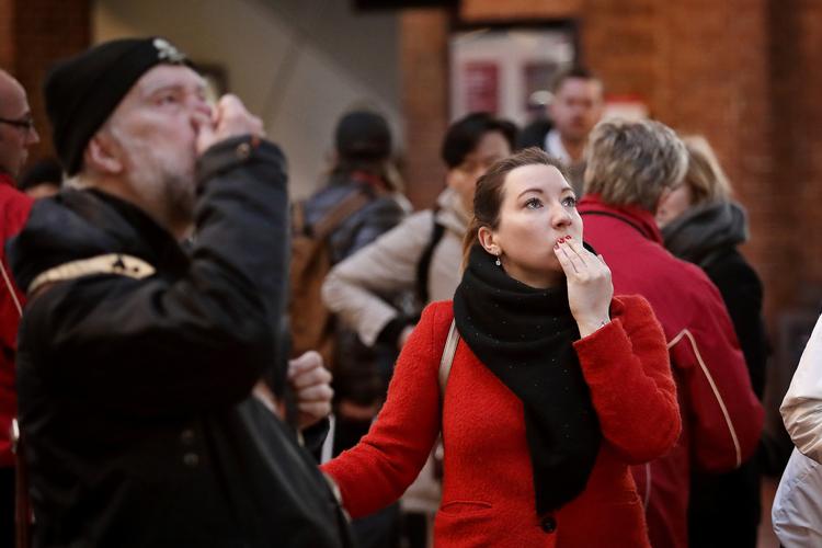 Arbejdskonflikt mellem DSB og de ansatte lammer mandag togtrafikken øst for Odense. Foto: Jens Dresling/POLFOTO