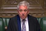  John Bercow, formand for parlamentets underhus,  varsler fire afstemninger i aften.

 Foto: Ho/Ritzau Scanpix