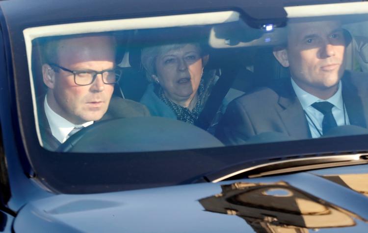 
Premierminister  Minister Theresa May kunne i dag konstatere, at parlamentet ikke kunne samle et flertal for en strategi ud af Brexit-dødvandet.
 (Photo by Tolga AKMEN / AFP)
   Foto: Tolga Akmen/Ritzau Scanpix