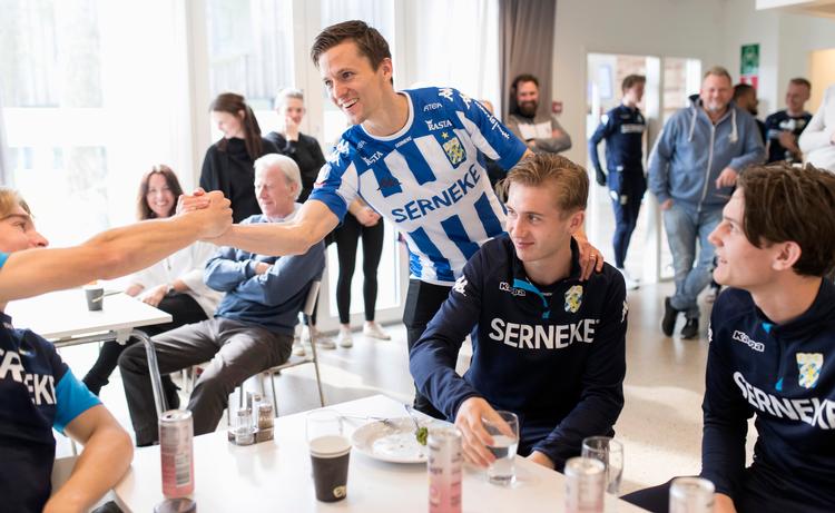 Lasse Vibe er onsdag blevet præsenteret i IFK Göteborg, hvor han tidligere har optrådt med stor succes i Allsvenskan.
   Foto: 9200 Thomas Johansson/tt/Ritzau Scanpix