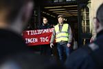 Hovedbanegården i København i mandags, hvor DSB lokomotivførere strejkede.  Foto: Philip Davali/Ritzau Scanpix