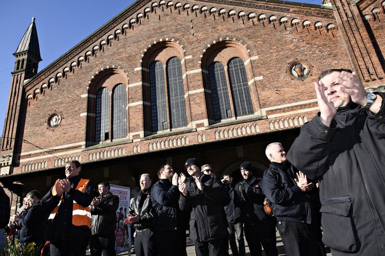 Hovedbanegården i København i mandags, hvor DSB lokomotivførere strejkede. Foto: Philip Davali/Ritzau Scanpix