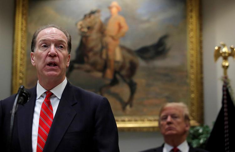 David Malpass fotograferet sammen med Donald Trump i Det Hvide Hus i februar.  Foto: Jim Young/Ritzau Scanpix