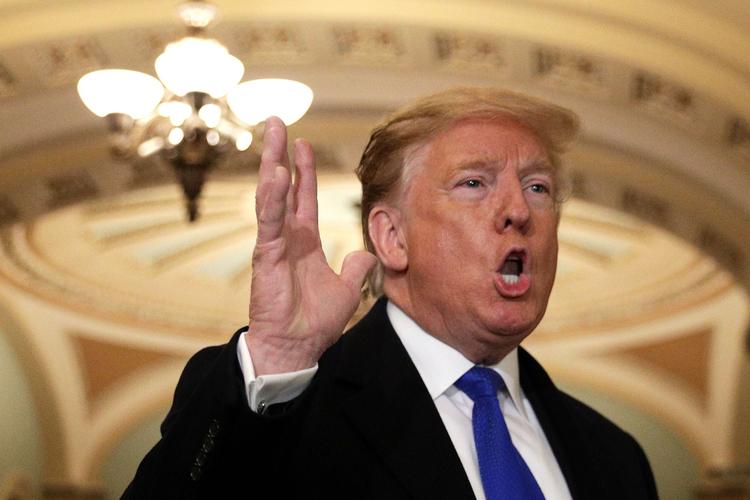 
    USA's præsident Donald Trump taler til journalister 26. marts 2019 i Washington, D.C.
Foto: Alex Wong/Getty Images/AFP Foto: Alex Wong/Ritzau Scanpix