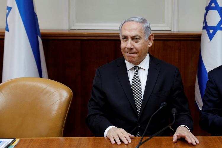 Israels premierminister, Benjamin Netanyahu, siger, at han vil annektere bosættelser på den besatte Vestbred, hvis han bliver genvalgt. Foto: Pool/Ritzau Scanpix