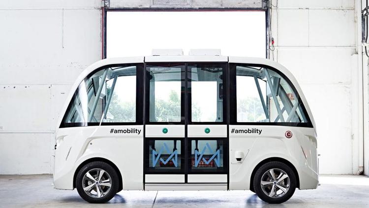 Sådan forventes de første selvkørende busser i Nordhavn at se ud.  Foto: PR Autonomous Mobility