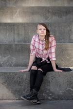 
15-årige Annika Lesanner fortæller om at være ung pige i 9dag.  Foto: Peter Hove Olesen/POLFOTO