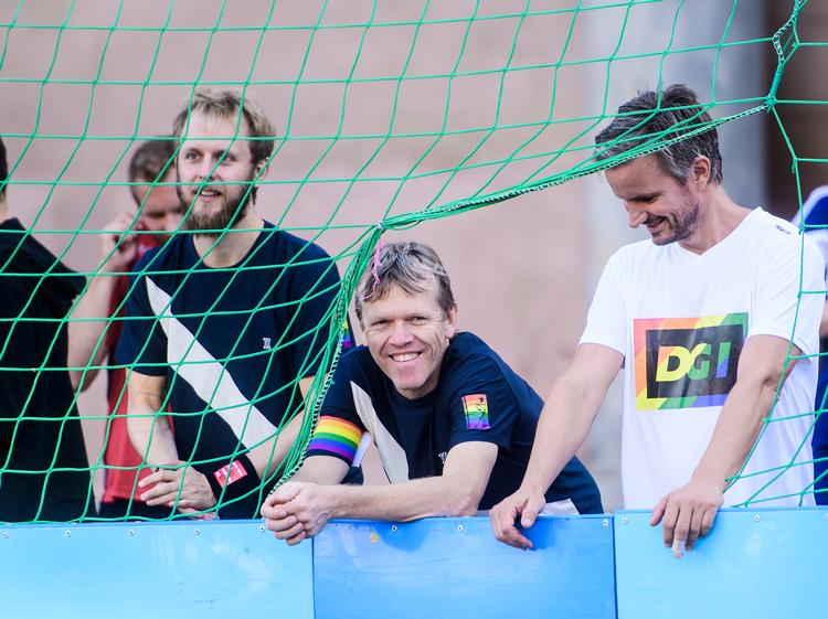 Spillerforeningen og  Mads Øland spillede under Copenhagen Pride sidste år en kamp mod DBU.  Foto: Jonas Olufson