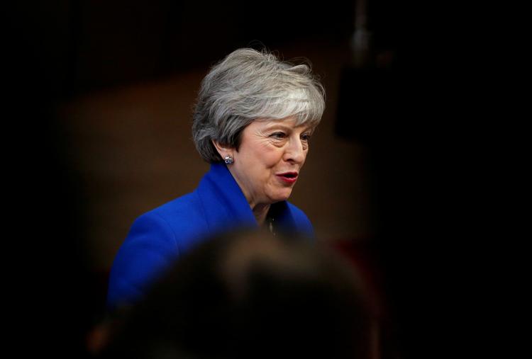 Premierminister Theresa May fik i nat udskudt Brexit til Allehelgensaften, 31. oktober 2019. Foto: Eva Plevier/Ritzau Scanpix