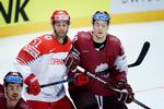 Frans Nielsen (tv.) har spillet med i ni VM-turneringer for Danmark, men denne gang står han over, når der spilles i Slovakiet i næste måned.
   Foto: Jens Dresling/POLFOTO