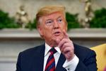 På et pressemøde efter præsident Donald Trumps møde med Sydkoreas præsident Moon sagde Trump, at han »ikke vidste noget om« Wikileaks og stifteren Julian Assange. Foto: Nicholas Kamm/Ritzau Scanpix