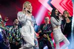 Maria og Bea på scenen ved 'X Factor'-finalen 2019. Foto: Martin Sylvest/Ritzau Scanpix