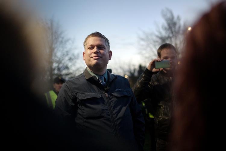 Rasmus Paludan, den racismedømte partistifter af Stram Kurs, har med sine afholdte og aflyste demonstrationer i og omkring København de seneste dage været genstand for stor debat om, hvorvidt han misbruger sin ytringsfrihed.    Arkivfoto Emma Sejersen