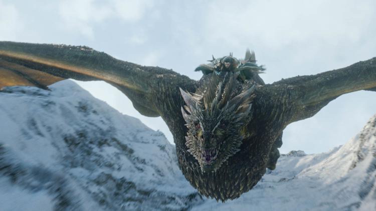 Filmlyden der følger med de supersoniske drager i 'Game of Thrones' har siden tredje sæson været varetaget af Paula Fairfield.  Foto: HBO