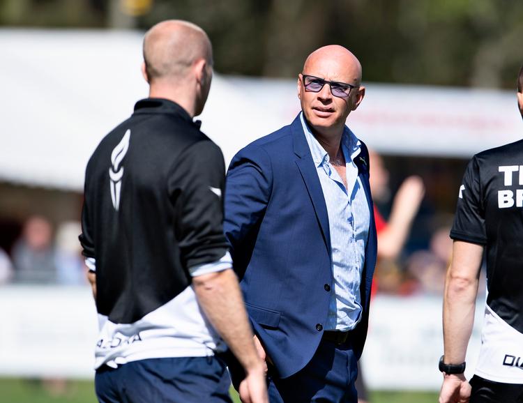 
Hobros træner Peter Sørensen (th.) og Vendsyssels træner Jens Berthel Askou mødtes forleden i Hobro. I aften afgøres det hvem af dem der skal ud i knockoutkampe mod Vejle om at undgå nedrykning
   Foto: Henning Bagger/Ritzau Scanpix