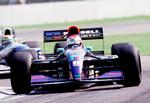 Roland Ratzenberger i aktion på Imola før det fatale uheld. Foto: Imago Sportfotodienst/Ritzau Scanpix