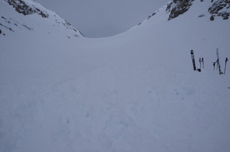 
   Lavinen opstod nær landsbyen Fieschertal i Valais-kantonen. Foto: Handout/Ritzau Scanpix