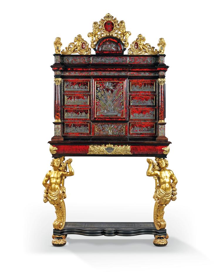 
I 1713 købte den spanske konge, Filip V, dette flamske skab og dets identiske makker, der nu kommer på auktion hos Christies.  Foto: Christie's Images Ltd. 2019
