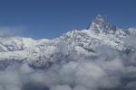 Annapurna-bjergene er en række af bjergtoppe i bjergkæden Himalaya, der også huser verdens højeste bjerg, Mount Everest. Foto: Eva Holtegaard-Kasler