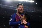 Lionel Messi vandt onsdag aften sammen med FC Barcelona over Liverpool FC. I kampen scorede han mål nummer 599 i klubtrøjen - og mål nummer 600. Foto: Albert Gea/Ritzau Scanpix