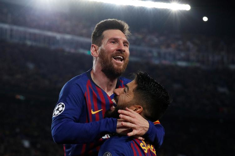 Lionel Messi vandt onsdag aften sammen med FC Barcelona over Liverpool FC. I kampen scorede han mål nummer 599 i klubtrøjen - og mål nummer 600. Foto: Albert Gea/Ritzau Scanpix