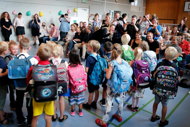 De mindste elever kan se frem til en kortere skoleuge efter sommerferien (arkivfoto.). Foto: Jens Dresling/POLFOTO