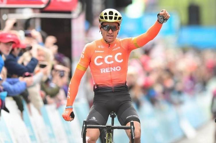 Den olympiske guldvinder Greg van Avermaet suser på finaleetapen i Tour de Yorkshire over stregen som vinder for blot anden gang i denne sæson. Foto: A.S.O./SWPix. 