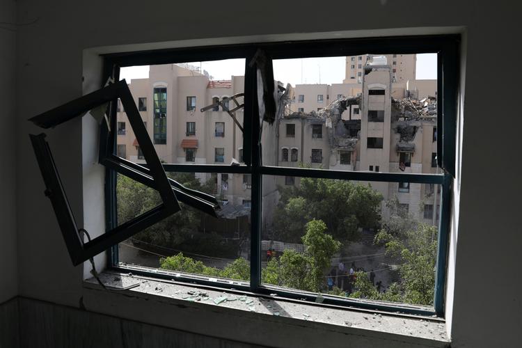 
Boligblok i Gaza, ramt af israelsk luftangreb denne weekend.

   Foto: Mohammed Salem/Ritzau Scanpix