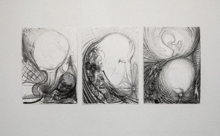 Streg-formationer. Ferdinand Ahm Krag er ny professor ved Kunstakademiet på skolen for maleri og billedbaserede praksisser. At udtrykke sig ved hjælp af streger, forskellige konstellationer og konstruktioner af streger, har altid præget hans udtryk. Han er en af de 65 kunstnere, der lige nu udstiller på Den Frie Udstilling. Foto: Anders Sune Berg