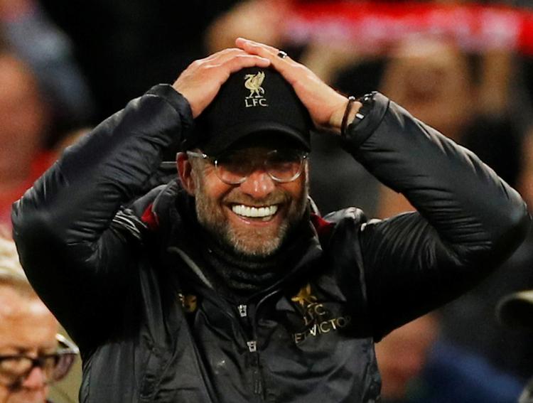 » Jeg har set så mange kampe i mit liv, men jeg kan ikke huske nogen kampe som denne«, sagde Liverpools manager, Jürgen Klopp efter kampen.  Foto: Phil Noble/Ritzau Scanpix