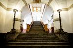 Stilhed før stormen. Trappen i Folketinget betrædes ikke ofte under valgkampen. 
 Foto: Nils Lund Pedersen