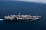 USS Abraham Lincoln på vej ind i Middelhavet.  U.S. Navy/Mass Communication Specialist 2nd Class Clint Davis/Handout via REUTERS
   Foto: Us Navy/Ritzau Scanpix