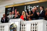 Kørselstjenesten Uber har fredag fået handelsdebut på den amerikanske børs Wall Street med en noget slingrende kurs. REUTERS/Andrew Kelly
   Foto: Andrew Kelly/Ritzau Scanpix