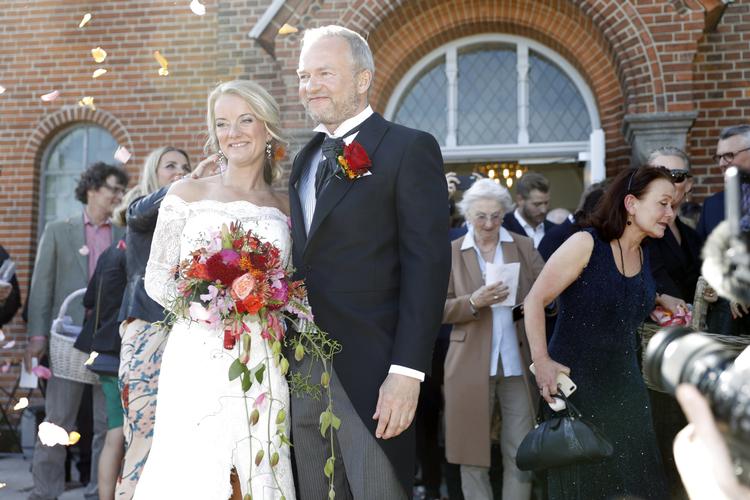 
    Pernille Vermund, formand for partiet Nye Borgerlige blev gift med Lars Tvede i Egebæksvang Kirke.
   Foto: Nikolai Linares/Ritzau Scanpix