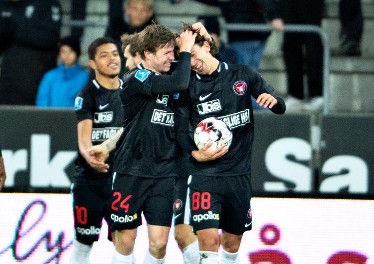 Gustav Wikheim var på toppen i 4-0-kampen mod FCK og kan få en startplads mod Brøndby i pokalfinalen på fredag i Parken.
   Foto: Henning Bagger/Ritzau Scanpix