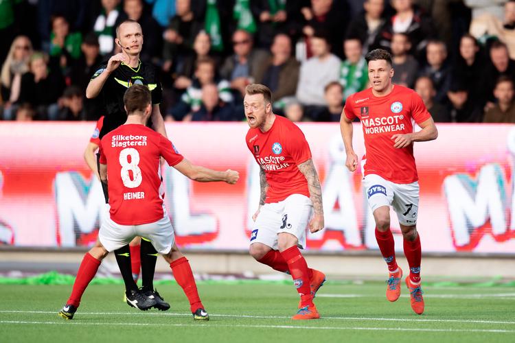 Ronnie Schwartz  var med to mål dagens mand i Silkeborg. Foto: Bo Amstrup/Ritzau Scanpix