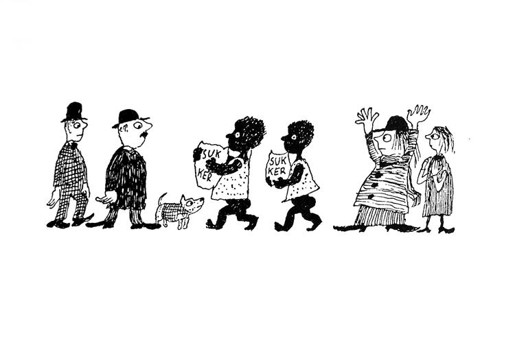 Tegning Halfdan Rasmussen