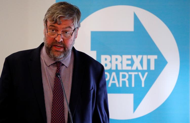 Med stor sandsynlighed bliver danske Henrik Overgaard-Nielsen valgt til EU-parlamentet for det nystiftede Brexitparti.  Foto: Phil Noble/Ritzau Scanpix