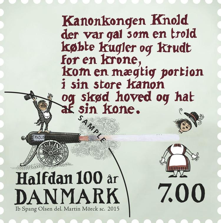 
Post Danmark udgav i 2015 to frimærker, der markerede 100-året for digteren Halfdan Rasmussens fødsel. 
   