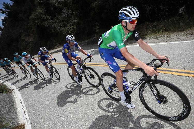 Kasper Asgreen kæmper sig vej op mod målet på Mount Baldy og imponerer endnu engang. Foto: Getty Images. 